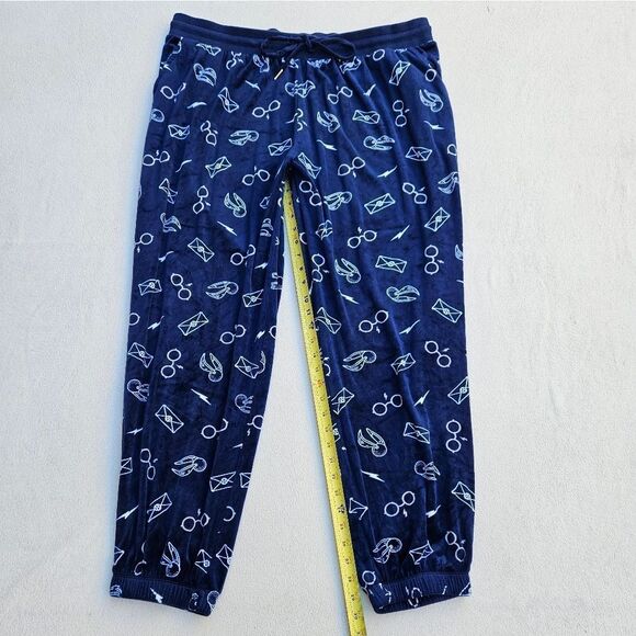 Harry Potter Navy Blue and White Velour Long Sleeve Top and Jogger Pants Set - Picture 10 of 16